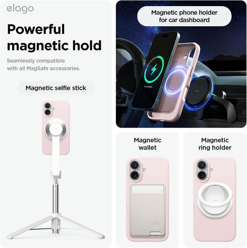 elago iPhone 16 Case Magnetic Liquid Silicone (MagSafe)
